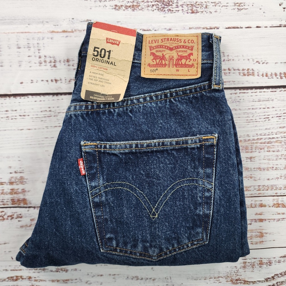 Levi's 501 Original Jeans Women's 26x30 Orinda Evening Dark Button Fly NWT